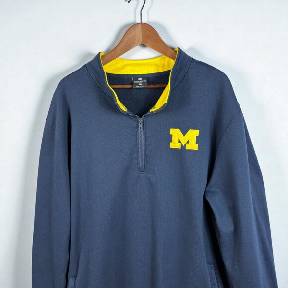University Of Michigan Wolverines M Colosseum Mens 3XL 1/4 Zip Pullover Pockets - Picture 3 of 10